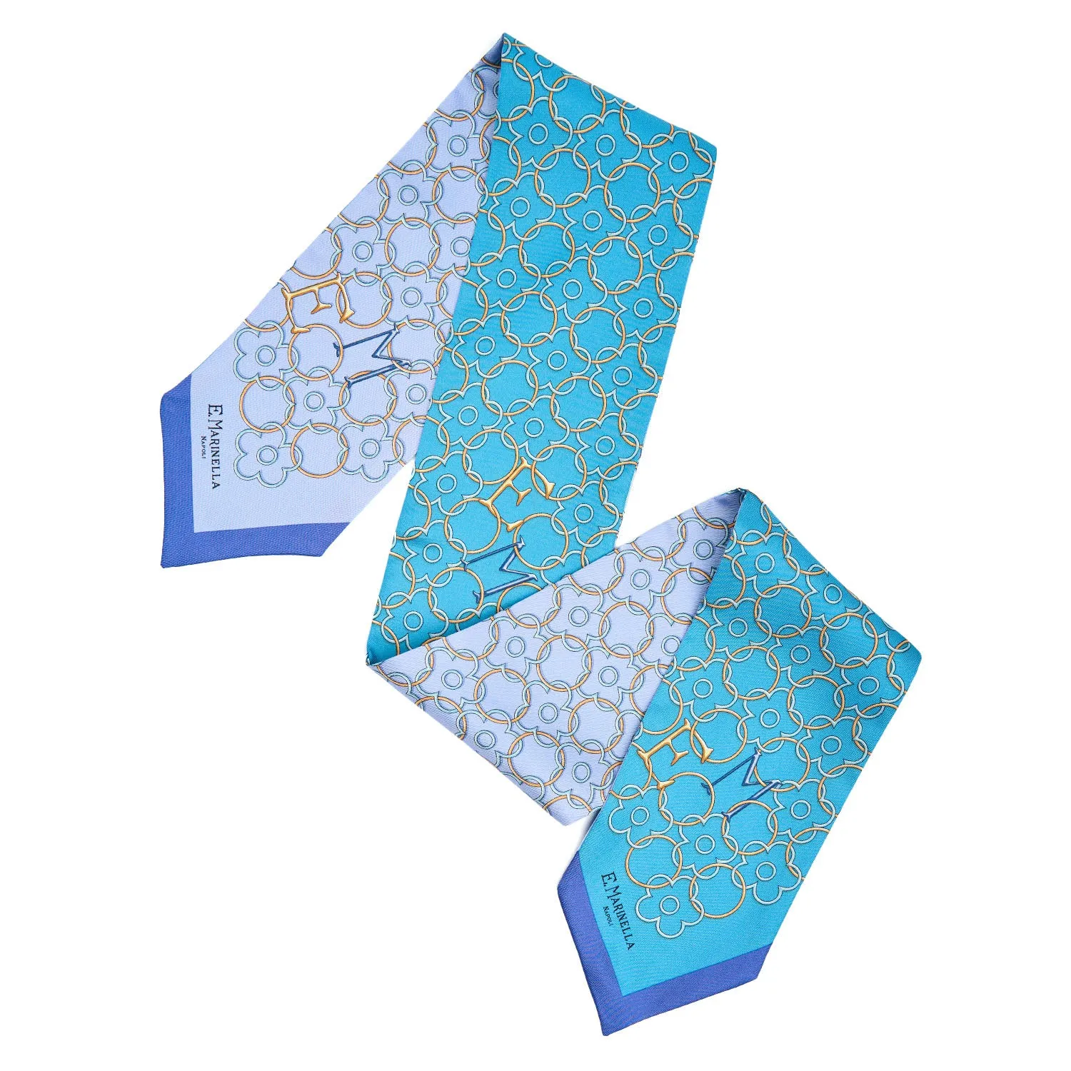 BLUE SILK BANDEAU