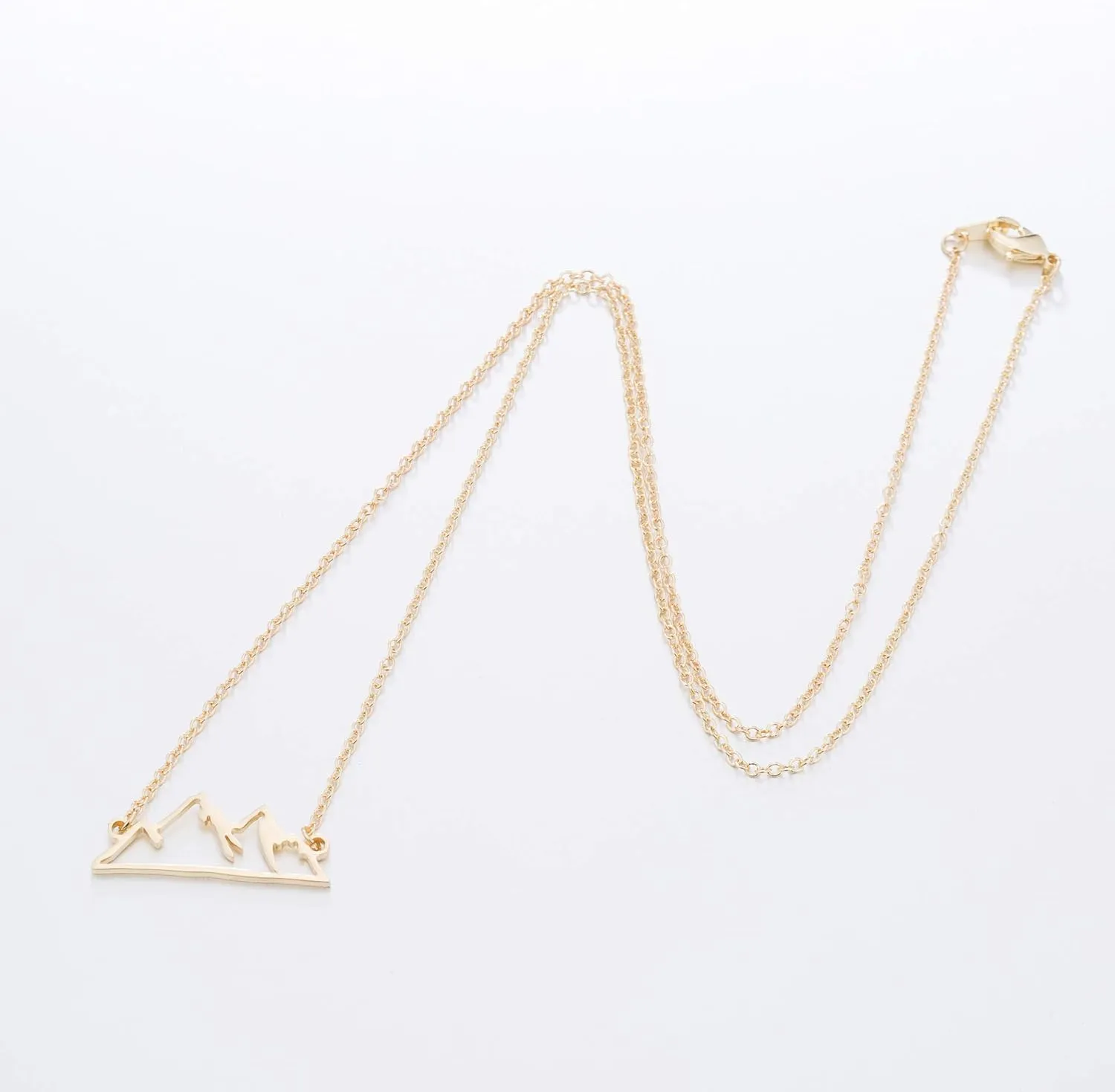 COLORFUL BLING Minimalist Snowy Mountain Necklace Hiking Mountain Peak Pendants Necklaces Jewelry Climbing Nature Outdoor Lovers Gifts