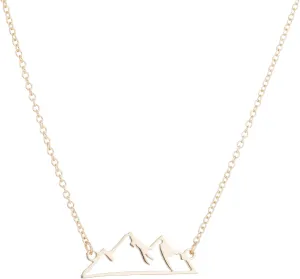 COLORFUL BLING Minimalist Snowy Mountain Necklace Hiking Mountain Peak Pendants Necklaces Jewelry Climbing Nature Outdoor Lovers Gifts