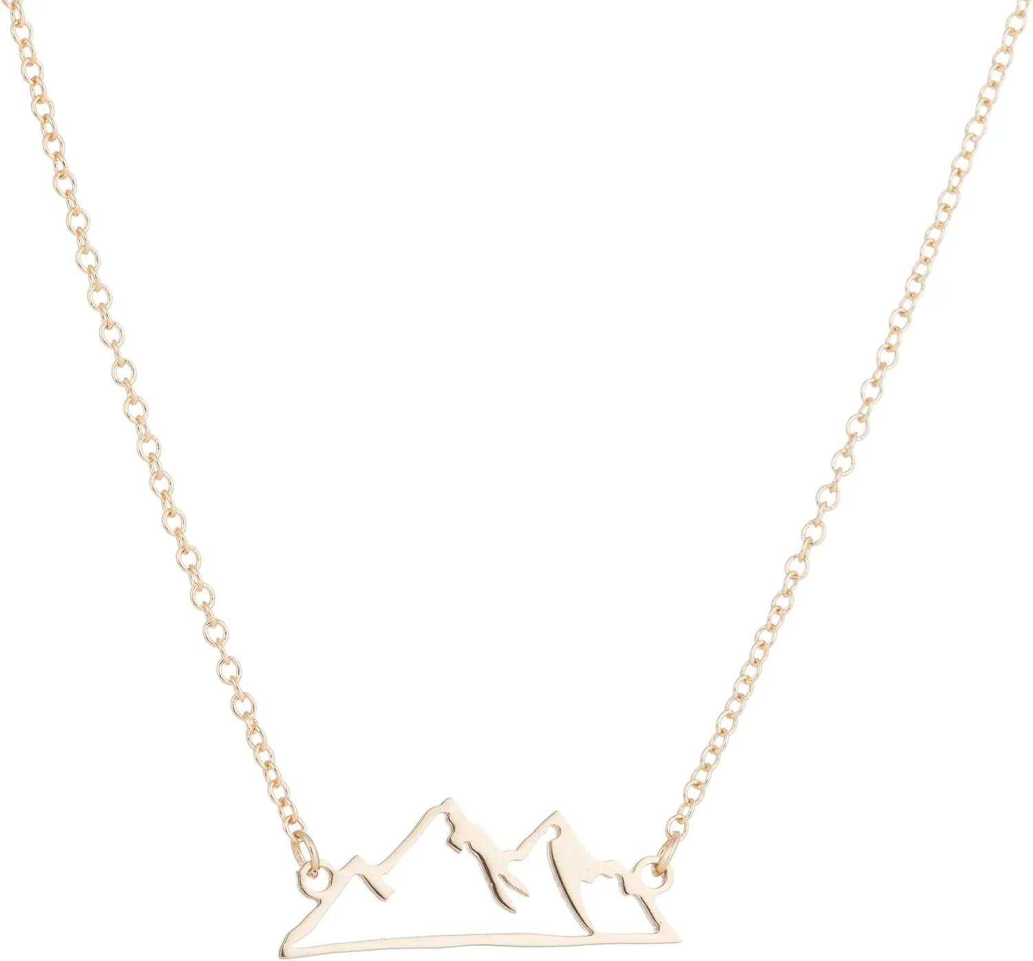 COLORFUL BLING Minimalist Snowy Mountain Necklace Hiking Mountain Peak Pendants Necklaces Jewelry Climbing Nature Outdoor Lovers Gifts