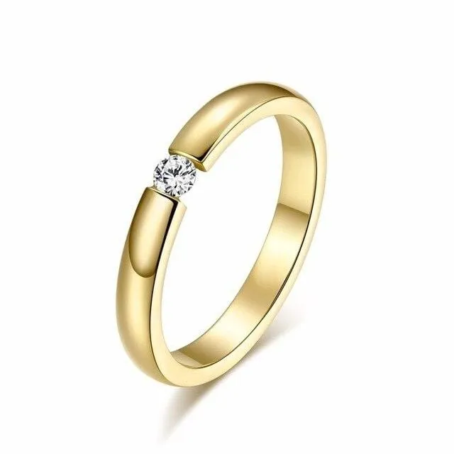 Couple wedding ring set gold