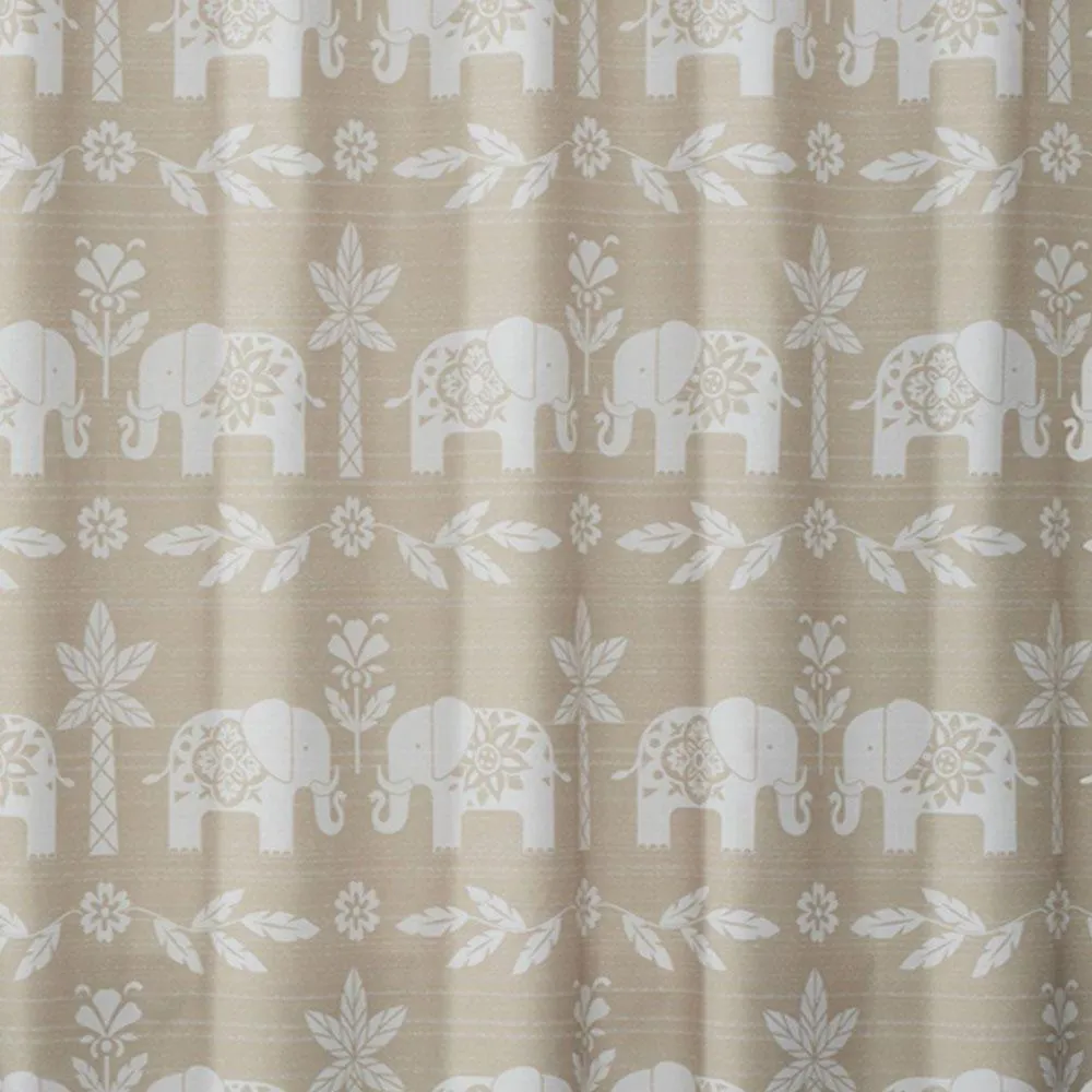 Elephant Walk Fabric Shower Curtain