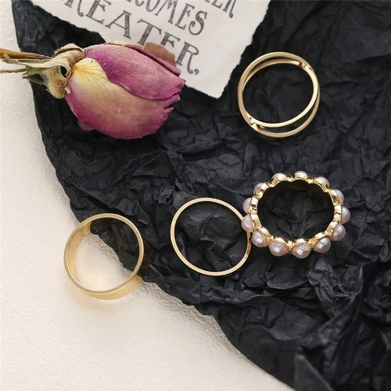 Fashion Butterfly Metal Punk Rings Set For Women Teen Jewelry Gifts Accessories Buckle Female Index Finger Ring
