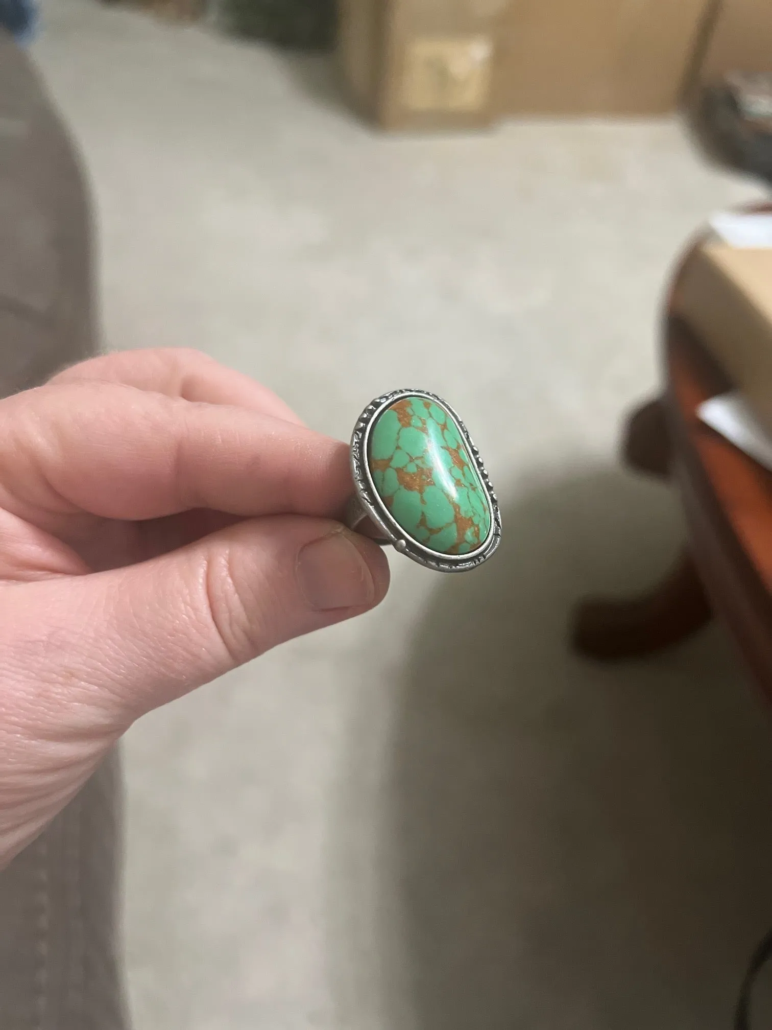 Faux Natural Stone Adjustable Rings