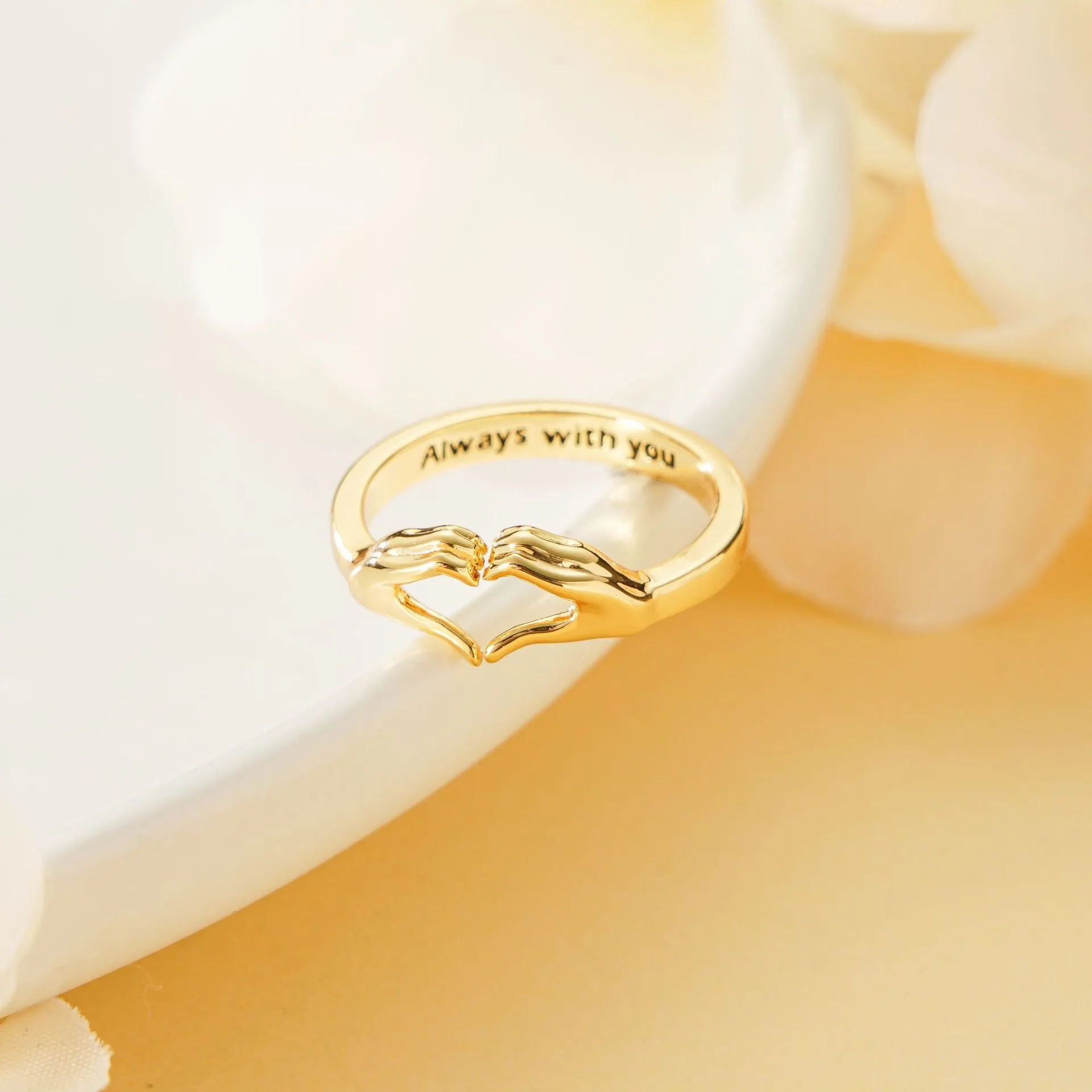 Gothic Hug Muscle Hands Rings Adjustable Open Cuff Ring Couple Rings