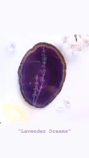 Lavender Dreams Lavender Flower Agate Slices - Flower Essence Collection