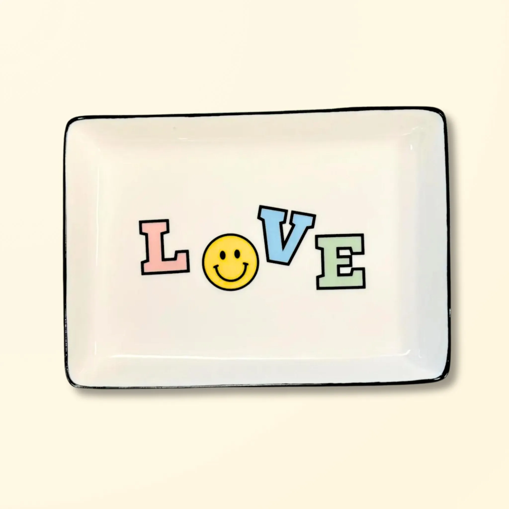 LOVE- Large Rectangle Trinket Tray