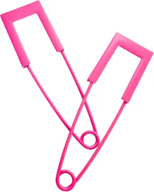(NEON Pink) - Fashion Safety Pins for Friendships, Lovers, and Everyone. Decorative Accessory - Scarf Brooches - Artistic Shawls - Cardigan Sweater Pins - Clasps - Vibrant Assorted Colors