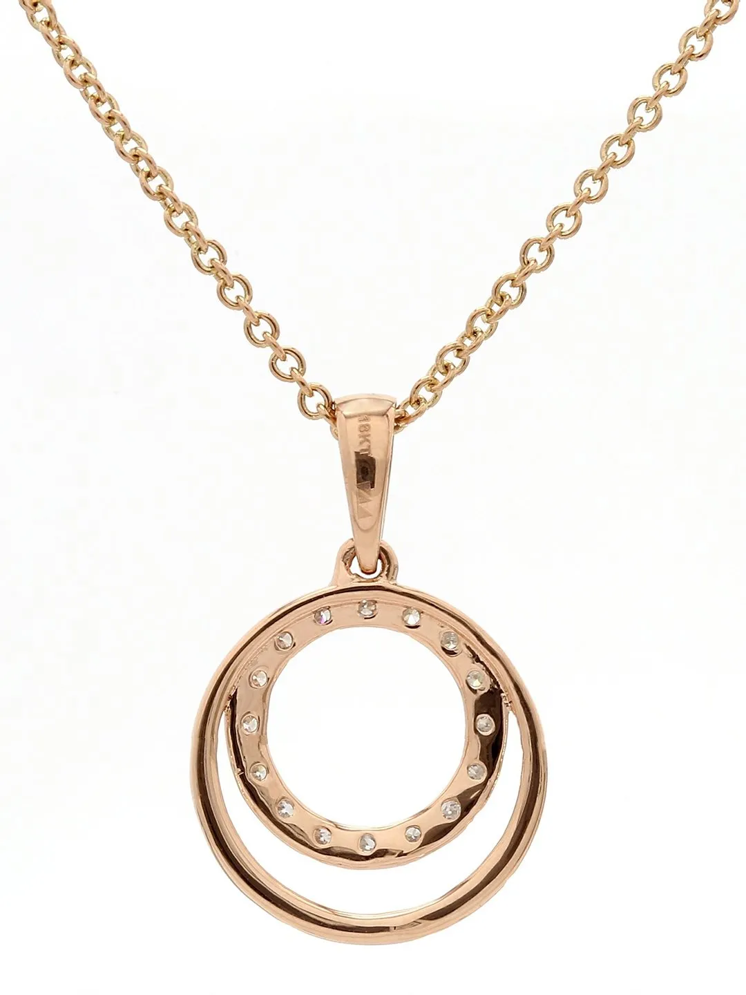 Real Diamond Round Shape Pendant With Chain