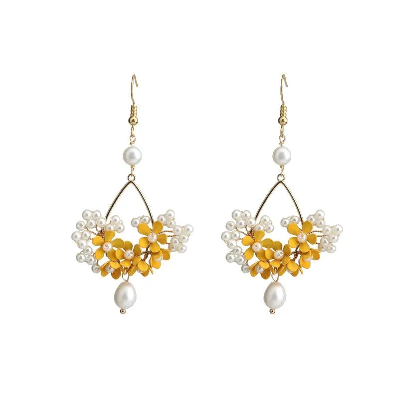 Retro Advanced Atmospheric Flower Pearls
