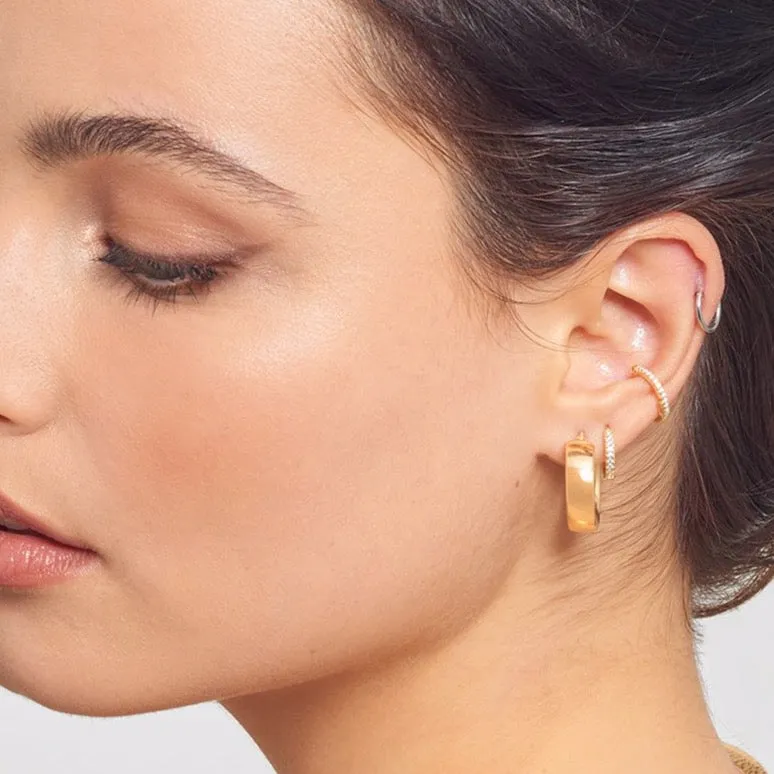 Sparkly CZ Huggie Earrings